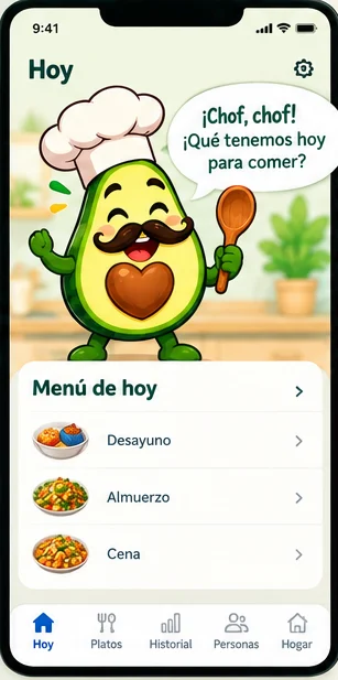 Pantalla Hoy de Comidas al Día